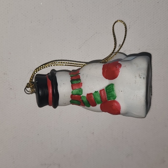 CVS Vintage snowman ornament 1998 ceramic - Picture 2 of 4